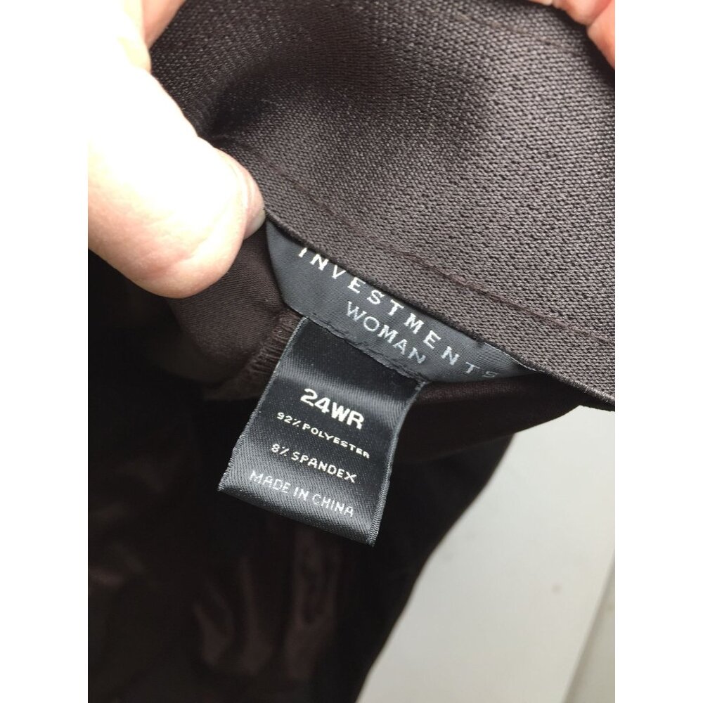 ''Investments Woman'' Size 24WR Womens Black Dress Pants - Picture 2 of 6